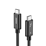 CHOETECH Thunderbolt 3 USB-C Cable (0.5M/1.6FT)-Passive 40Gbps/ 100W Charging/ 5A/ 20V/ Support a 5K UHD Display Compatible with 2016-2018 MacBook Pro, USB 3.1 Gen 1 and 2 Devices