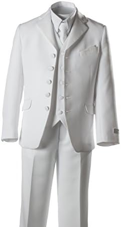 Boys 5 Button First Holy Communion Suit - White (Boys 16)