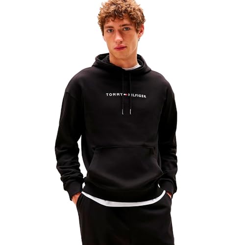 Uomo Felpa con Cappuccio, Nero (Black), M