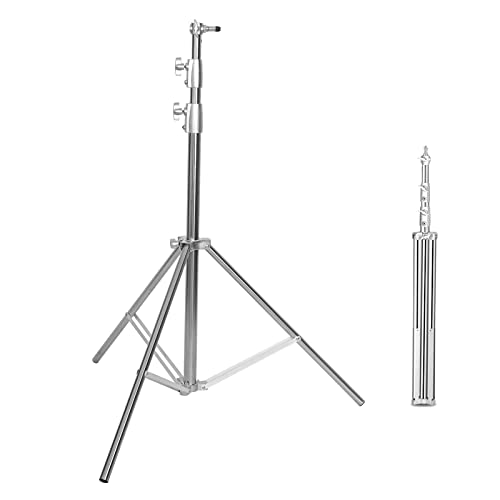 LOMTAP Light Stand Stainless Steel 8.5ft/2.6m Adjustable Heavy Duty