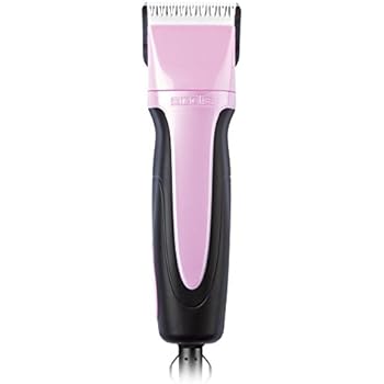 Andis Excel Pro-Animal 5-Speed Detachable Blade Clipper Kit in Frustration Free Packaging - Professional Animal/Dog Grooming, Pink, SMC (65425)