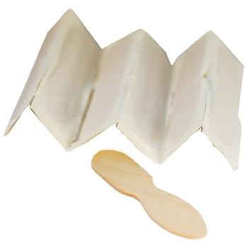 Perfect Stix Wooden Craft Stick/Plain Taster Ice Cream Paddle Spoon, Paper Wrapped, 3
