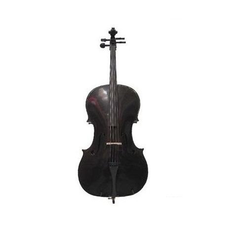 Merano 3/4 Size Black Cello with Hard Case, Bag and Bow+2 Sets of Strings+Cello Stand+Music Stand+Metro Tuner+Mute+Rosin