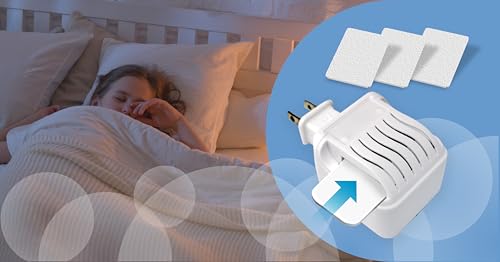 Kids Relief Plug-in Waterless Vaporizer + 5 Soothing Non-Medicated Lavender Menthol Eucalyptus Vapor Refill Pads, 1 ct