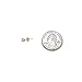 2 Pairs Rose Flash Sterling Silver 2mm Round CZ & Ball Bead Lightweight Unisex Cartilage Earrings Set