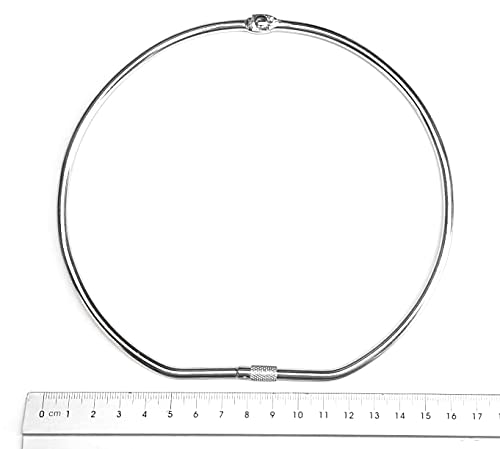 Heavy Duty Nickel Plated Metal Jailers Key Ring - Large 150mm Diameter Hinged with Screw Clasp