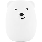 Lumipets Junior Bear Toddler Night Light, Rechargeable Silicone Kids Lamp | 4"D x 5"W x 5"H | Squishy Nursery Night Light | Portable &amp; Touch Control | BPA-free Silicone | 8 Colors, 32 Hour Runtime