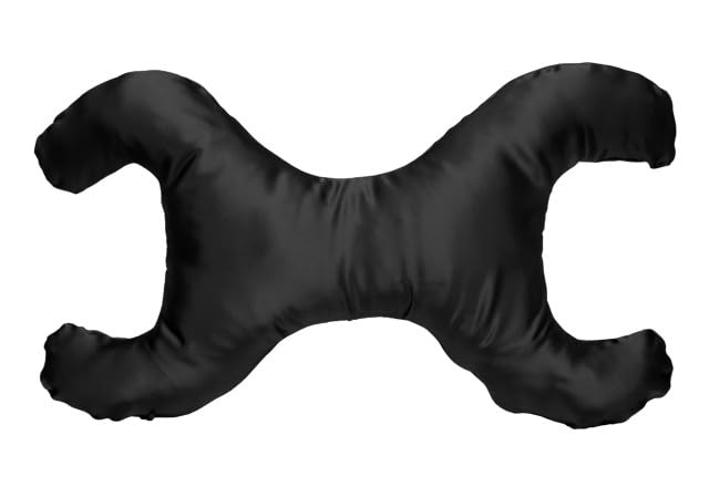 Photo 1 of Save My Face!" La Petite Pillow (Black, Satin)