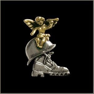 All American Gremlin Bells Military Guardian Angel Pin
