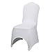 Happybuy White Chair Covers, Stretch Polyester Spandex Slipcovers for Banquet Dining Party Wedding Decorations, Folding Slipcovers, Arched Front Chair Covers (100pcs-Arched Front)