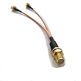best seller SMA female nut to 2X SMA male plug Y type Splitter Combiner Pigtail cable RG316 15CM 6