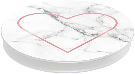 ChenZuHao Phone Stand for Smartphone and Tablet - White Marble Pink Heart