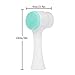 Brife Double Sided Facial Brush Manual Face Cleansing Brush Superfine Synthetic Hair Brush Handheld Silicon Brush - Blue