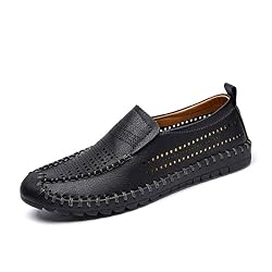 Men's Breathable Perforated Loafers Hand-Stitched