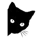 TooCust Reflective Cartoon Cat Lovely Cat Pet Cat Peeking Car Sticker 5.5 inch Decal Sticker for Vehicle Car Truck Window Bumper Wall Decor Cat Litter Box (Black)