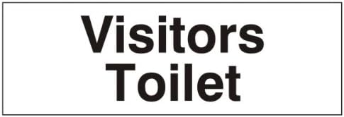 Visitors Toilet Door Sign 300mm x 100mm Rigid Plastic (DOR.30E-RP)