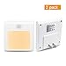 JOKBEN Plug-in Motion Sensor Night Light Adjustable Brightness LED Nightlight for Kitchen, Hallway, Stairway, Bathroom, Bedroom, 2-Pack Warm White