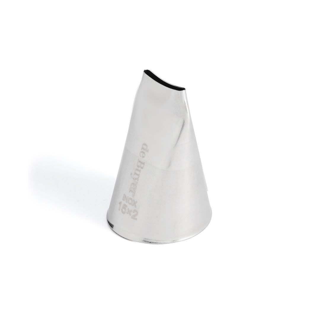 De Buyer 2117.15 Large Stainless Steel Piping Nozzle - 15 x 2mm - Grey