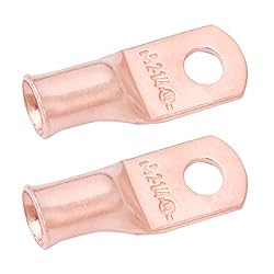 SELTERM 2pcs 2 AWG 1/4" Stud Copper Wire
