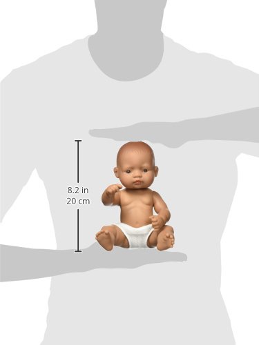 Miniland 12.63'' Anatomically Correct Newborn Baby Doll, Hispanic Boy