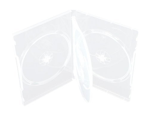Media Replication CD/DVD/BLU RAY 14mm Clear DVD 4 Way Case for 4 Disc (Pack of 25)