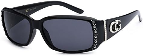 CG Eyewear Rhinestone Studded Narrow Rectangular Fashion Sunglasses UV Protect
