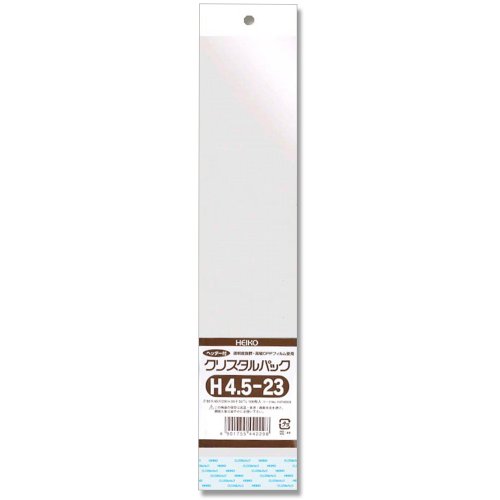 シモジマ ヘイコー 透明 OPP袋 クリスタルパック ヘッダー付 4.5×23cm 100枚 H4.5-23 006745500