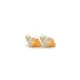 Vanilla Ice Cream Cone Studs, Plastic Post Earrings for Metal Sensitive Ears