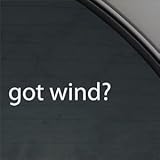 Got Wind? White Sticker Decal Wind Surfing Kite