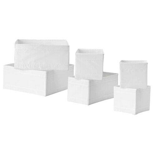 eLisa8 SKUBB - Storage Box, Set Of 6, White