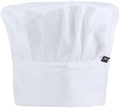 niceeshop(TM) Kitchen Ware White Cotton Ruffled Adjustable Chat Chef Work Hat