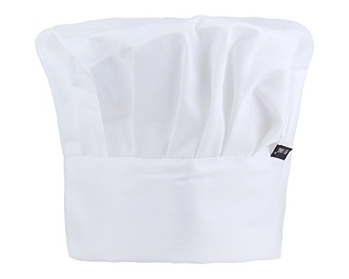 niceeshop(TM) Kitchen Ware White Cotton Ruffled Adjustable Chat Chef Work Hat