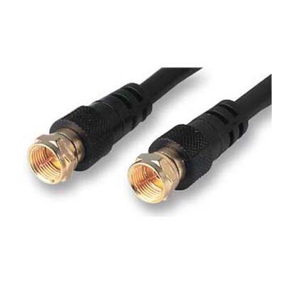 Aptii F plug to F plug Satellite Cable Coaxial Lead Black 0.5m