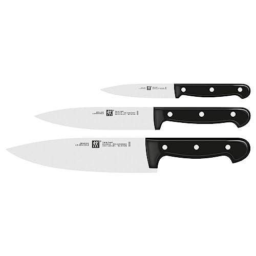 ZWILLING Twin Chef Messer-Set 3-teilig, Rostfreier Spezialstahl, Schwarz, Made in Germany