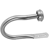 Decopolitan Holdback U Arm Pair for Draperies, Nickel