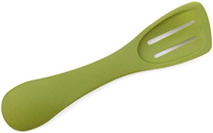 4 in 1 Spatula, Spoon, Slotted Spoon with Serrated Edge - Celery Green