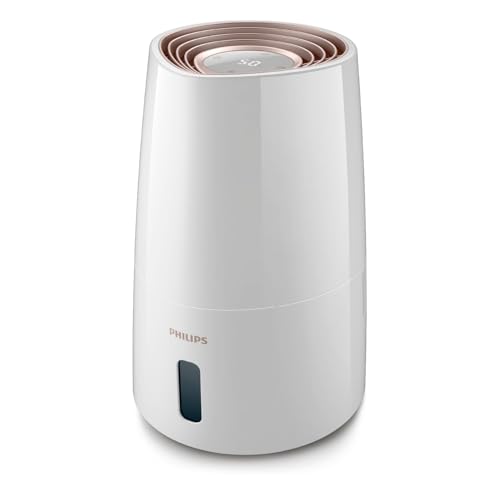 Philips Series 3000 Luftbefeuchter – Lufterfrischer für Räume bis 45 m², NanoCloud-Technologie, 3 Geschwindigkeitsstufen, Sleep-Modus, 3-Liter-Tank (H