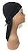 Dream Deluxe Spandex Du-Rag - Black, Lightweight, long tail, extra long, turban, cap, bandana