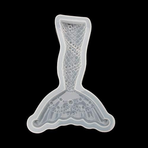 Keahup Mold, Fish Tail Resin Silicone Mold Baking Cake Decor Jelly Soap Jewelry Fondant Tools 3#
