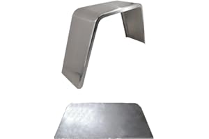 RUGGED TRAIL PRODUCTS Smooth Aluminum Flat Top Fender - 32"L x 10"W x 15"H | Durable .063 Aluminum with Fender Back | Perfect for Trailers and Utility Vehicles
