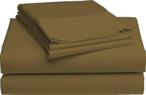 Gramercy Park 510 Thread Count Egyptian Cotton Hemstitch Sateen King Sheet Set, Olive
