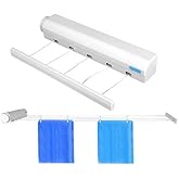 Yosoo Telescopic Drying Rope, Retractable Clothesline for Laundry Home Balcony Hotel (Five Ropes)