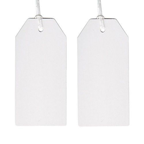 Dress My Cupcake 50-Pack Gift Hang Tag with String, Classic White