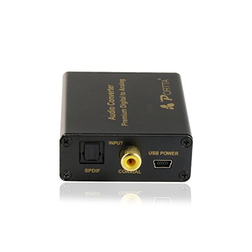 image for Portta Audio Converter DAC Digital Coaxial or Toslink to Analog Stereo
