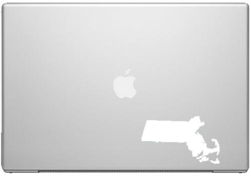 Massachusetts BAY State Boston Pride Decal Sticker - White 5" Vinyl Decal for Cars, Macbooks, and Other Laptops