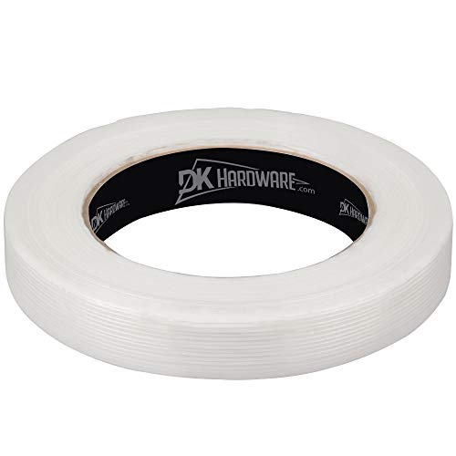 Brixwell 12 Rolls - Clear Filament Strapping Tape 3/4 Inch x 60 Yard Made in the USA