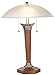 Walnut And Nickel Deco Dome Table Lamp