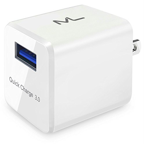 Quick Charge 3.0 Universal 15W USB Wall Charger Travel Adapter for Galaxy S7 / S6 / Edge / Plus, Note 5 / 4, for iPhone 7 / 6S / Plus, iPad Pro / Air 2 / Mini, LG, Nexus, HTC and More (White)