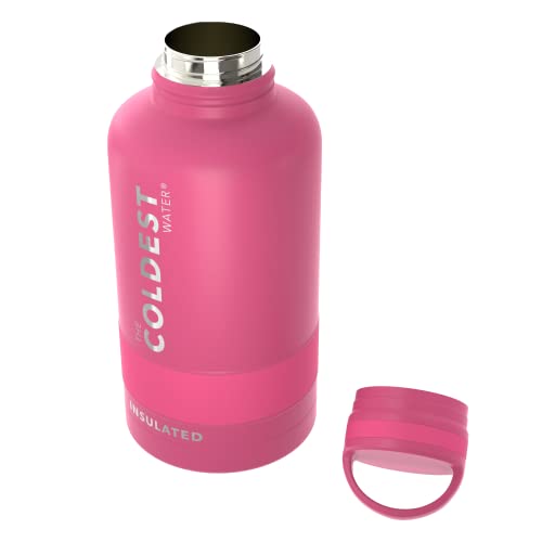 Coldest Sports Water Bottle 64 oz, (Loop Lid) Leak Proof, Vacuum