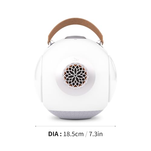UB+ dB1 - Altavoz Bluetooth impermeable blanco | Altavoces portátiles con sonido Hi-Fi de 40 W, graves profundos, 20 horas de reproducción, resistente al agua IPX5 y TWS (blanco brillante)